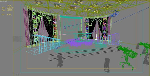 3ds max scene studio cameras - TV Studio Interior Scene by Ralf128